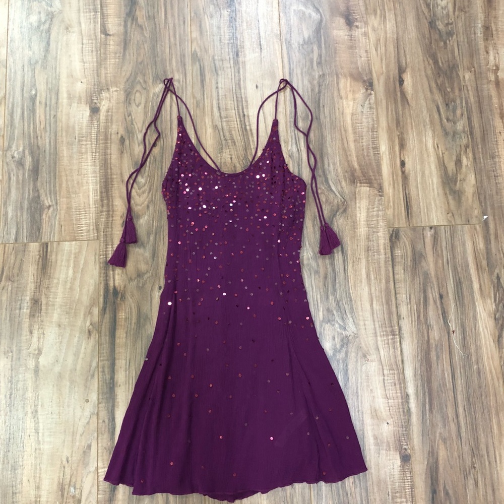 NWT purple sequin Free People dress - Picture 3 of 6